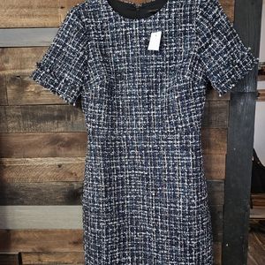 Ann Taylor  Shimmer fringe tweed shift dress